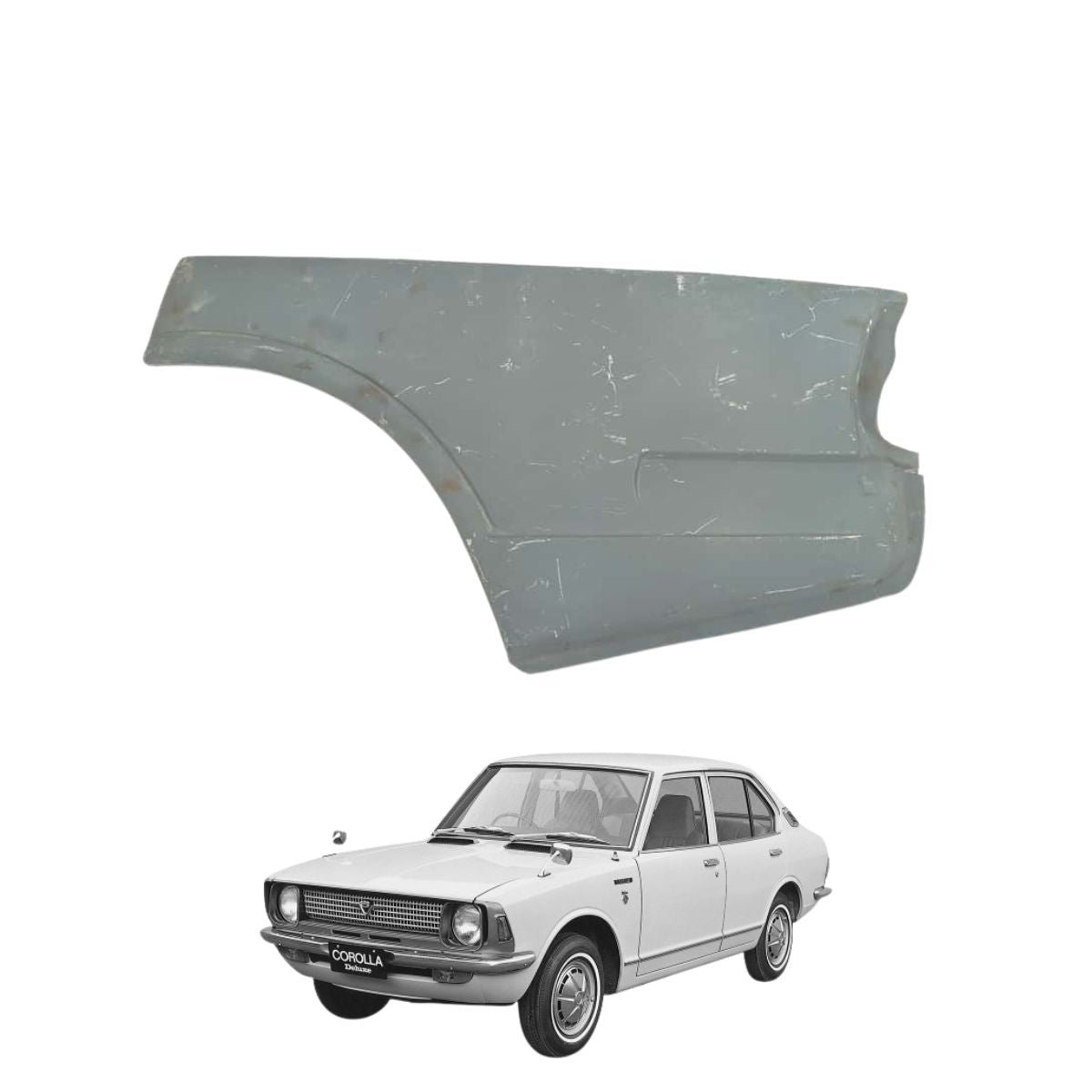 BACK HALF MUDGUARD COROLLA 74