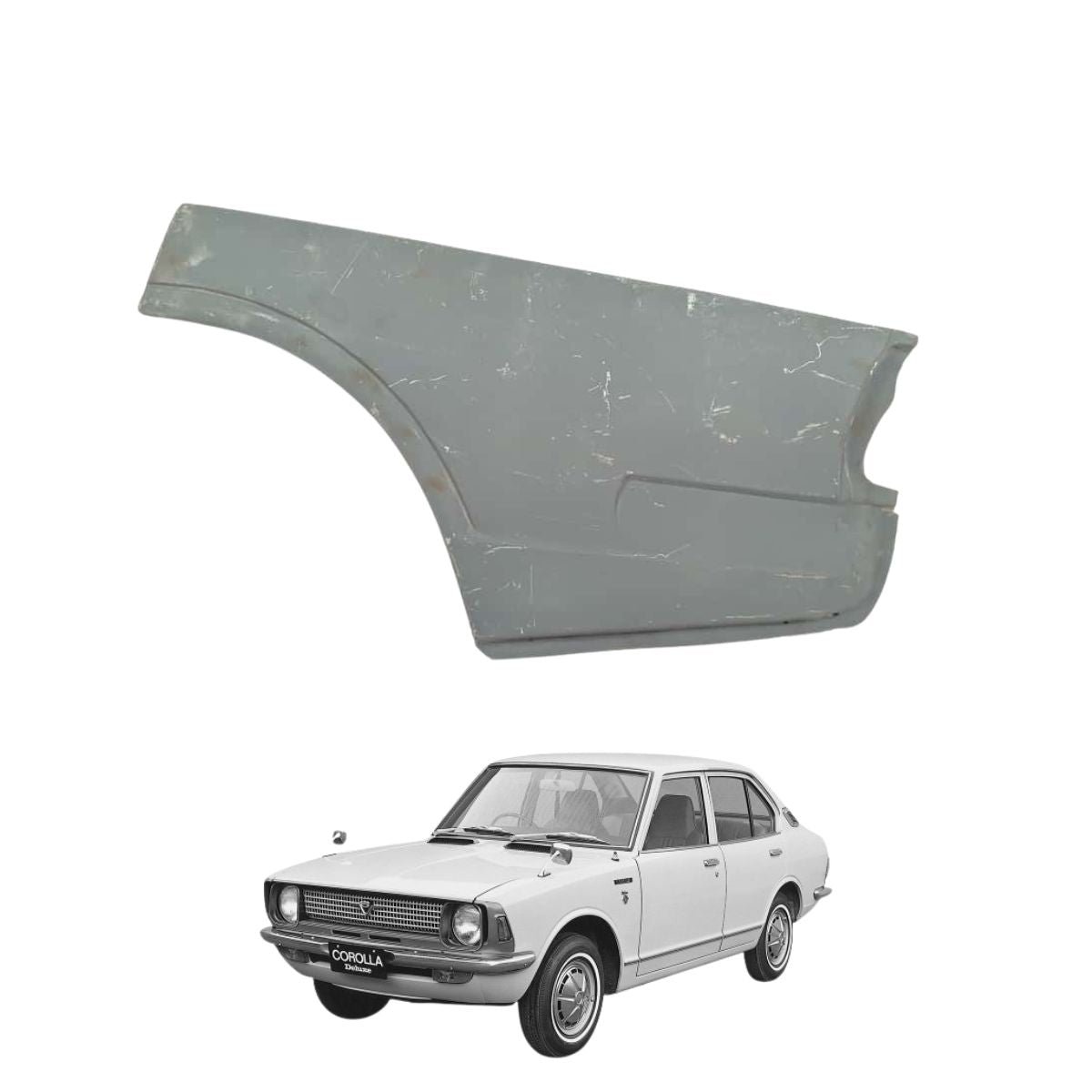 BACK HALF MUDGUARD COROLLA 74